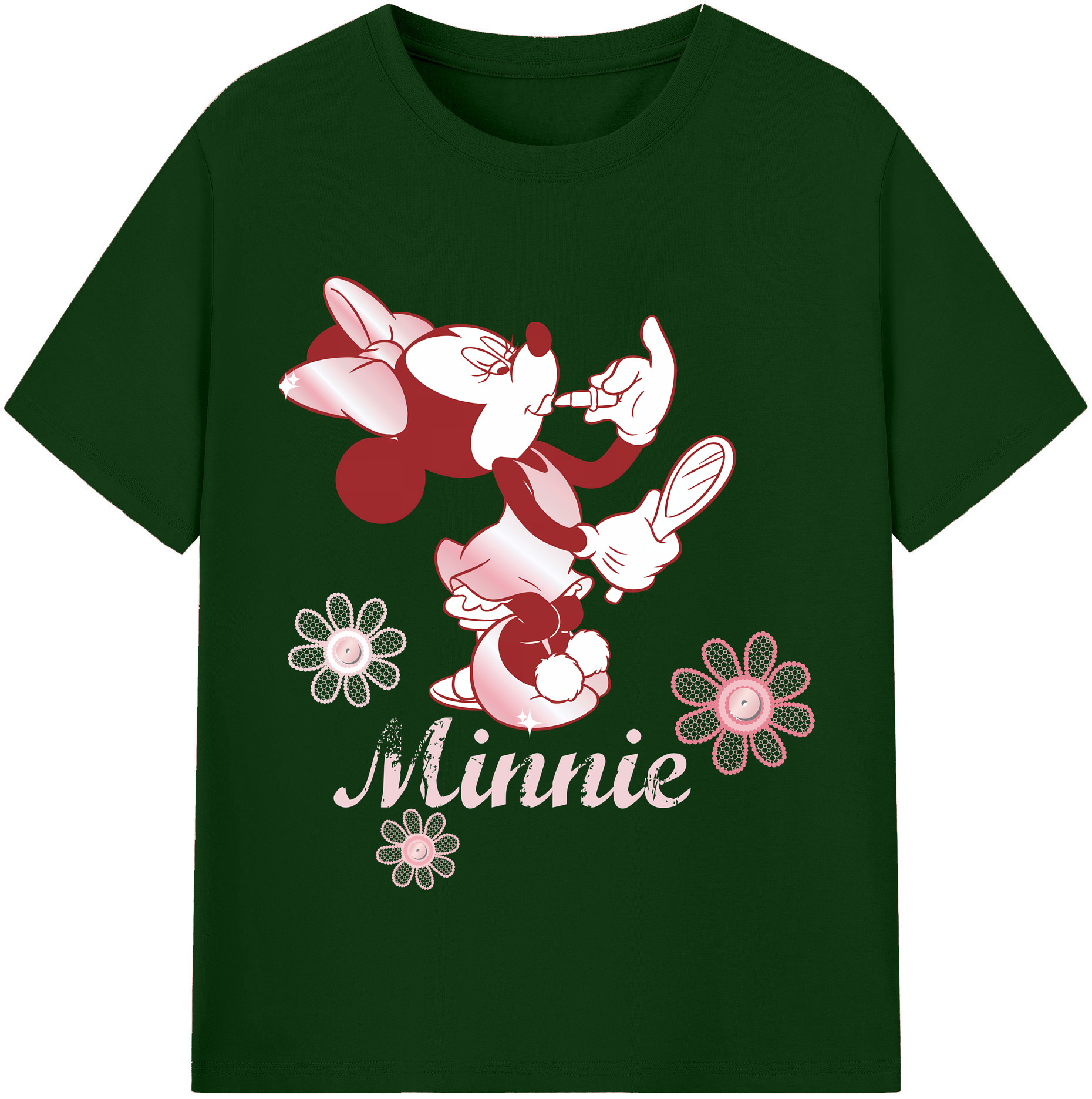 （画像用） ミッキーマウス Mickey Mouse 綿100％半袖Tシャツ（フロントプリント）